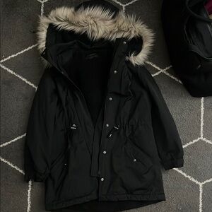 Banana Republic Sherpa-lined rain coat